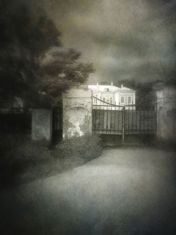 чб, архитектура, усадьба У старой усадьбы. фото превью