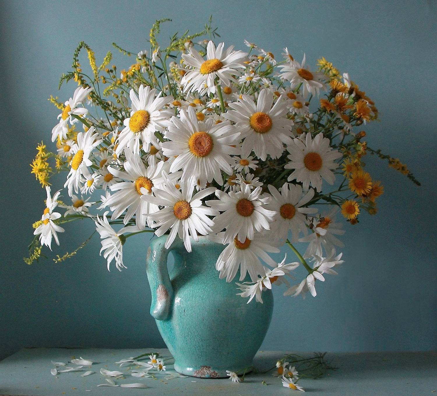 натюрморт, цветы, полевые цветы, лето, марина филатова, ромашки, Марина Филатова