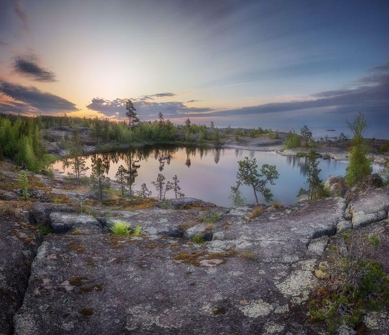 карелия, ладога, шхеры, закат, рассвет, лето *** фото превью