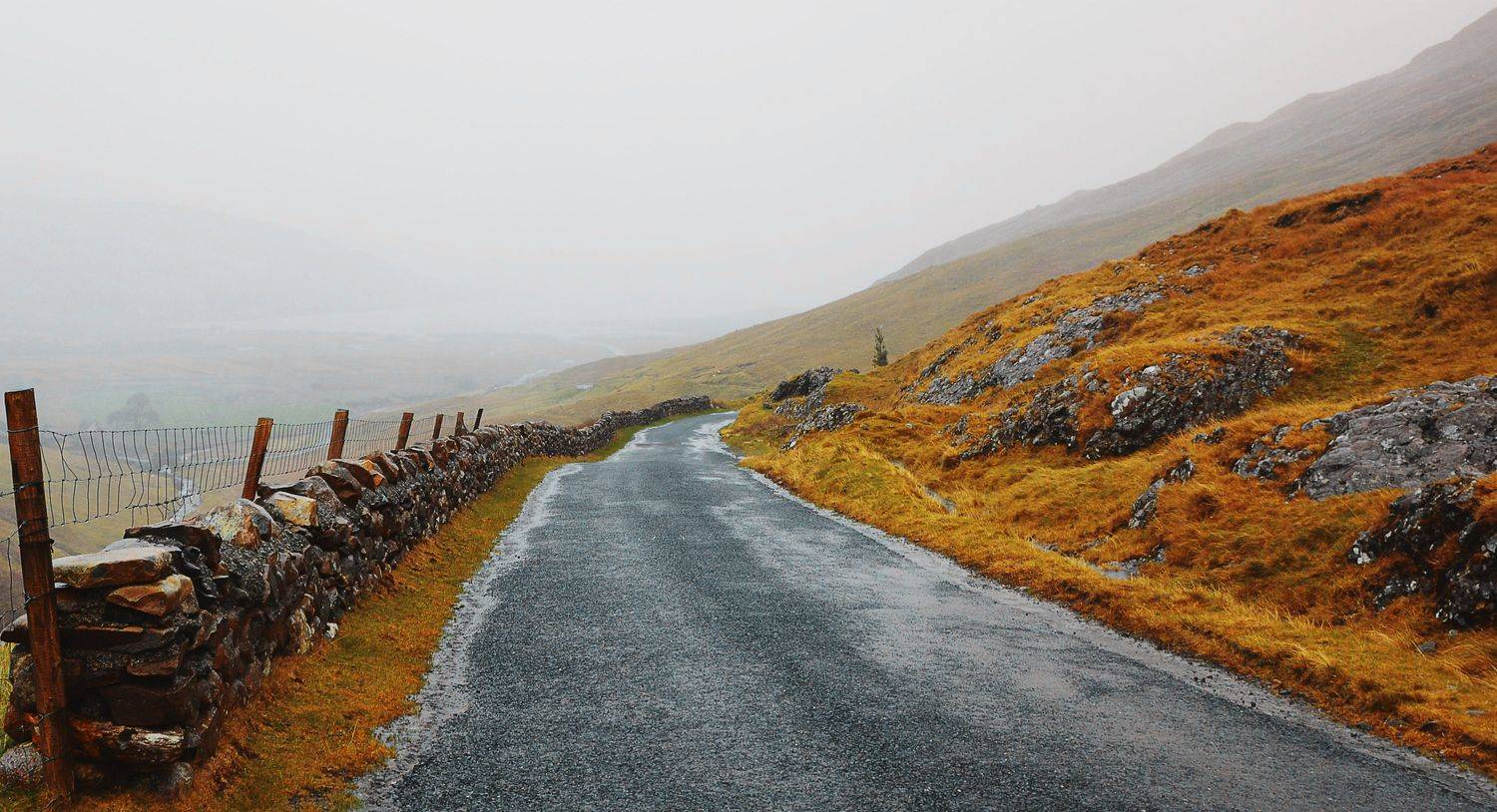 туман, дорога, Ирландия, Анастасия Волкова