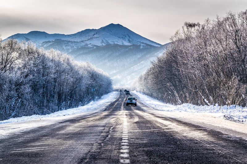 Зимняя дорога фото превью