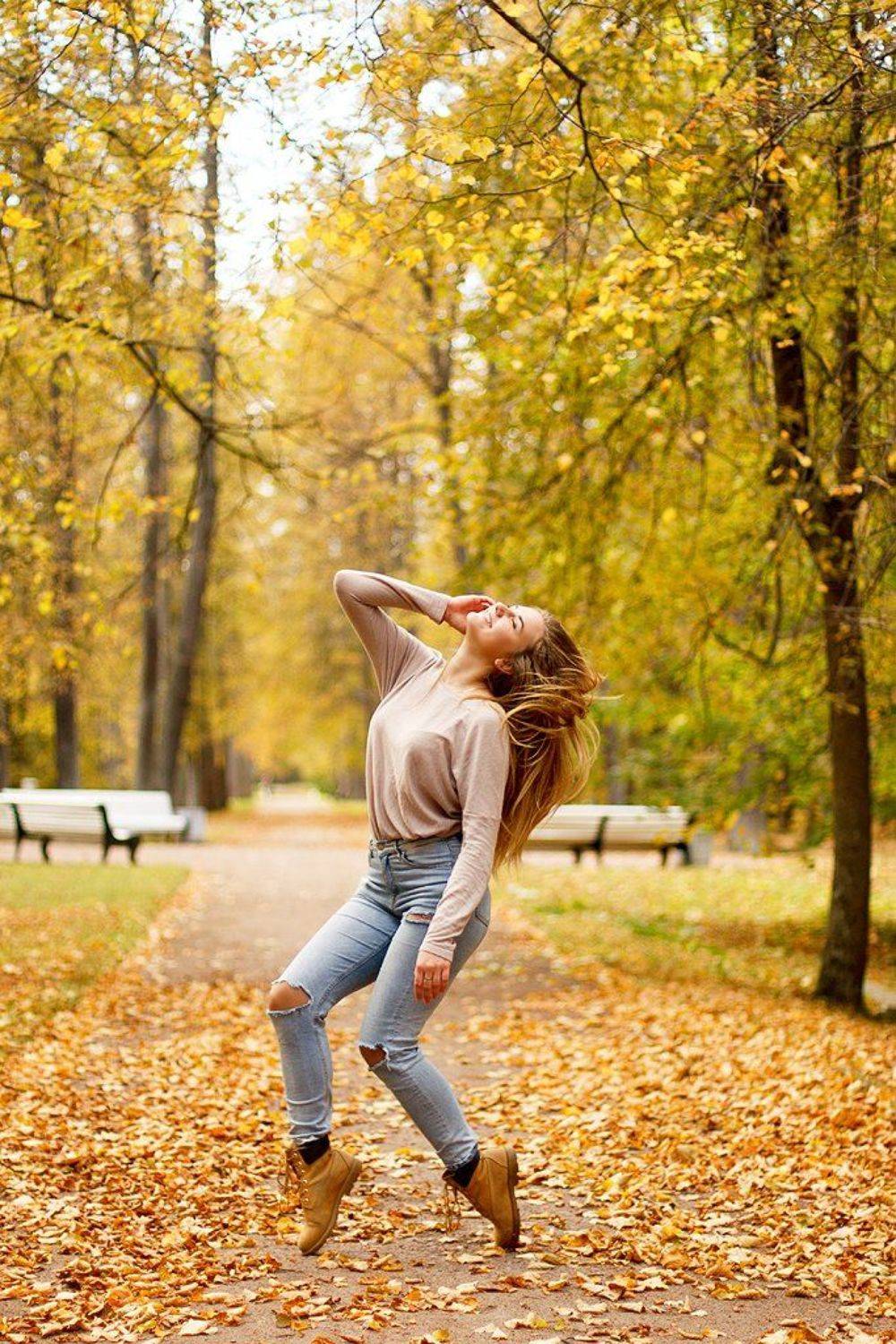 красота, девушка, осень, солнце, Денис Доронин