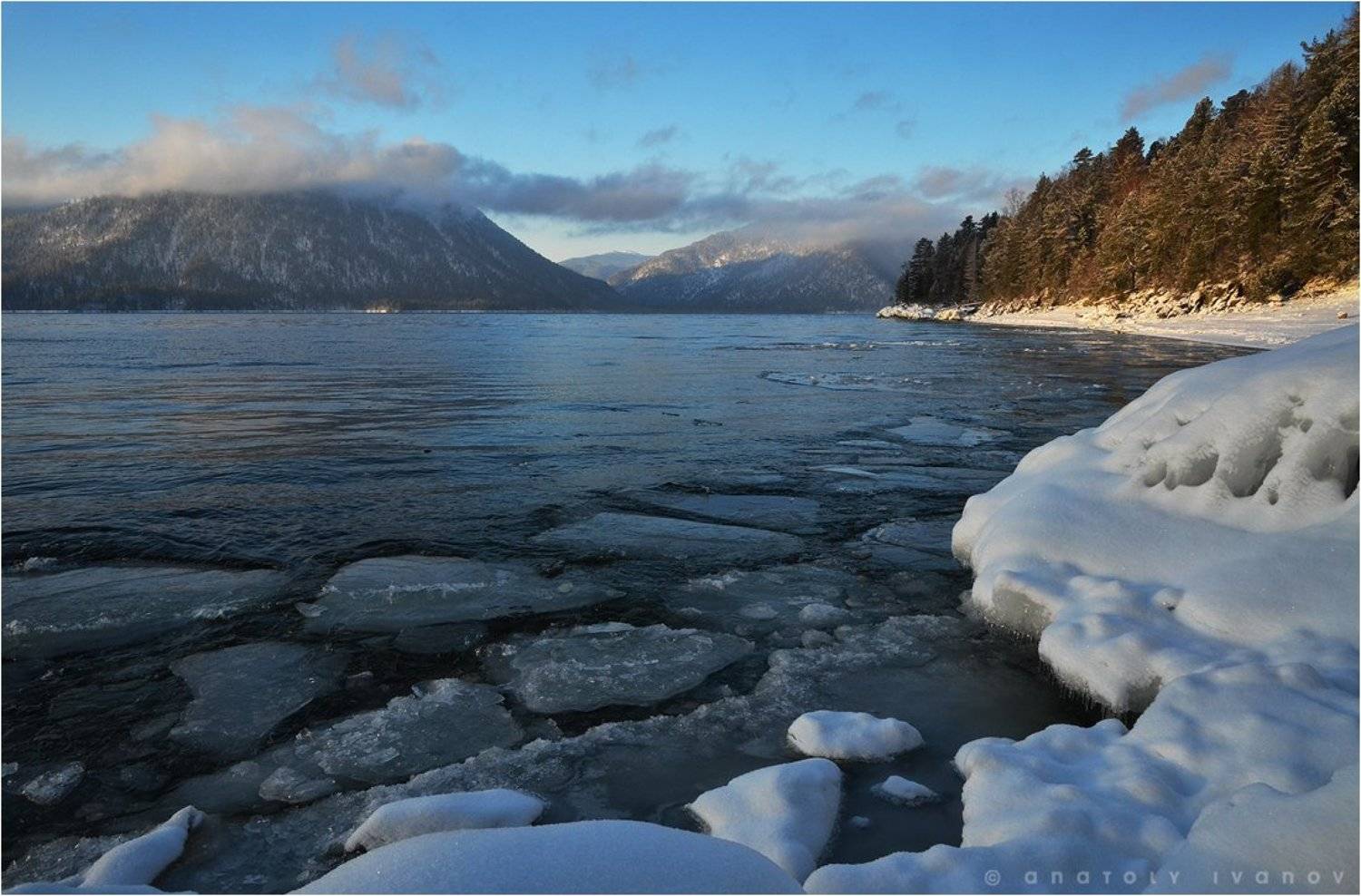Алтай, Алтын-Кёль, Горный Алтай, Телецкое озеро, Утро, Анатолий Иванов