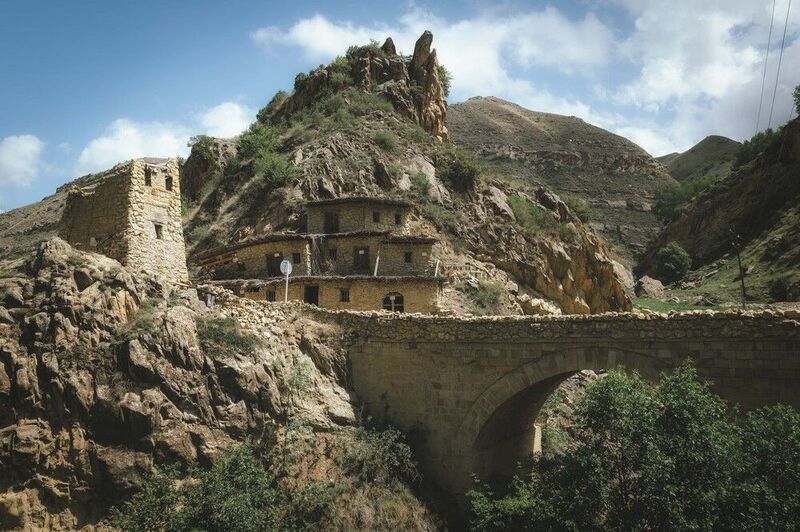 dagestan, caucasus, village, aul, landscape, mountains, cinema, bridge, history, culture, film, Декорации исторической драмы «Аманат». фото превью