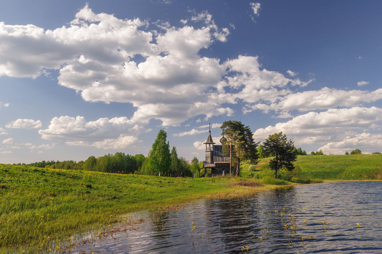 глазово, облака, русский север, часовня, Морозов Сергей