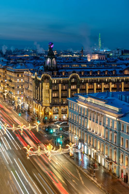 дом зингера, невский проспект Вид на Дом Зингера с Думской башни фото превью