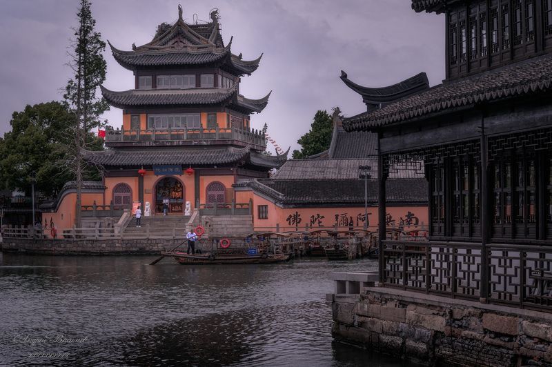 архитектура, городская архитектура, сады, парки, Чжуцзяцзяо, Шанхай, Китай. Чжуцзяцзяо - Китайская Венеция (часть 1). фото превью