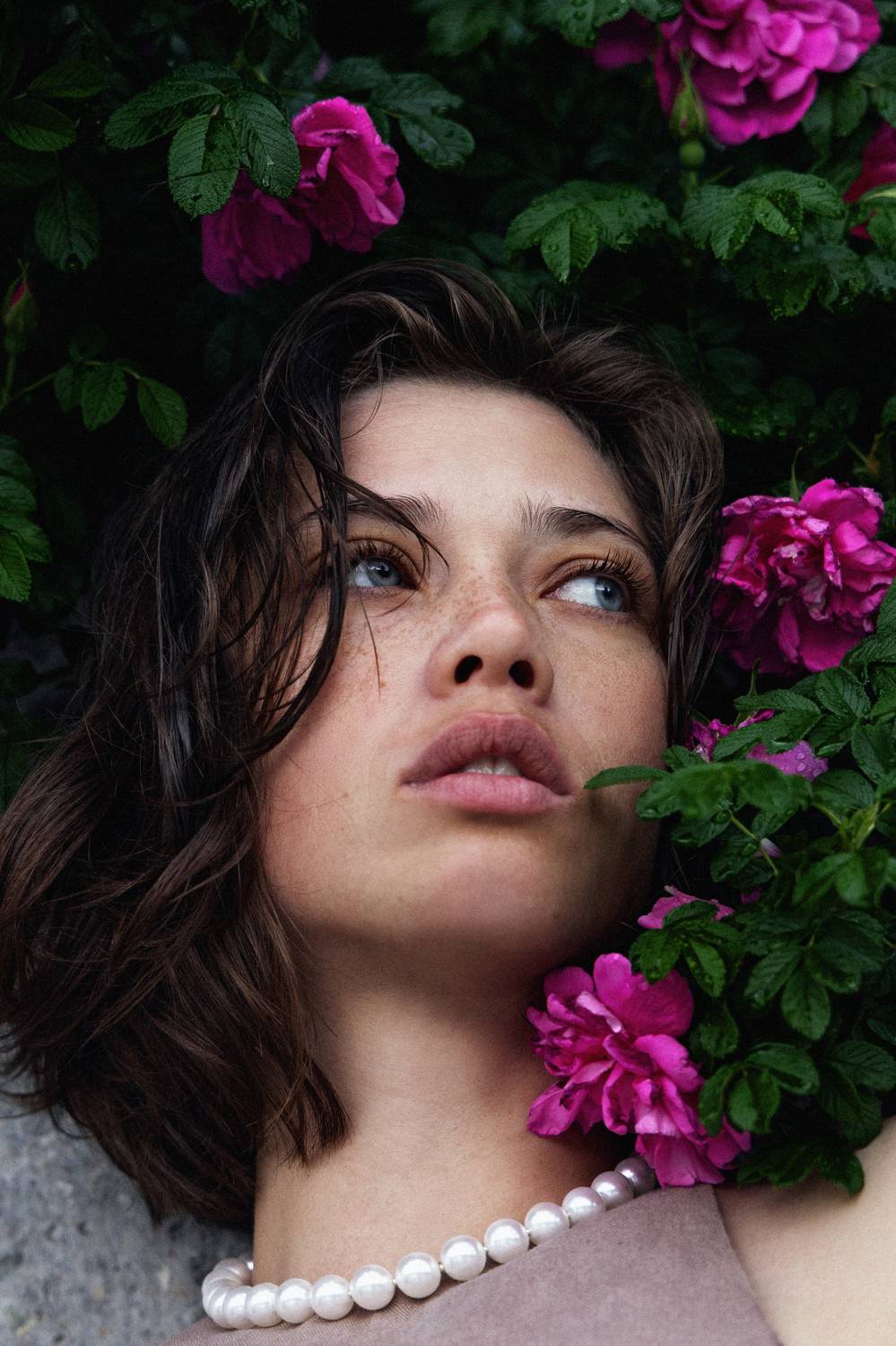 Женский портрет, портрет, портрет с цветами, цветы, Иван Вострецов