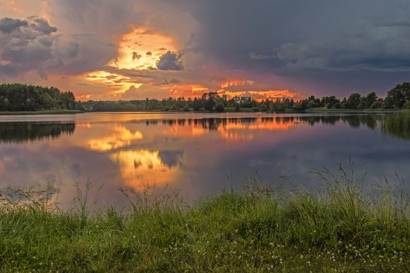 закат, стрижевский карьер, киров На закате фото превью