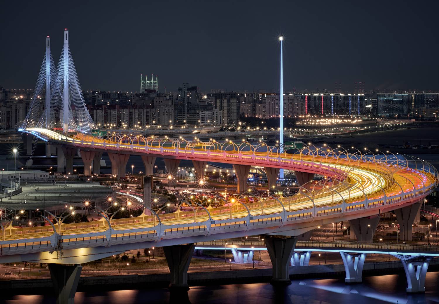 санкт-петербург, мост, движение, магистраль, зсд,, Байдуков Александр