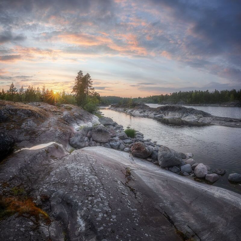 карелия, ладога, шхеры, закат, лето *** фото превью