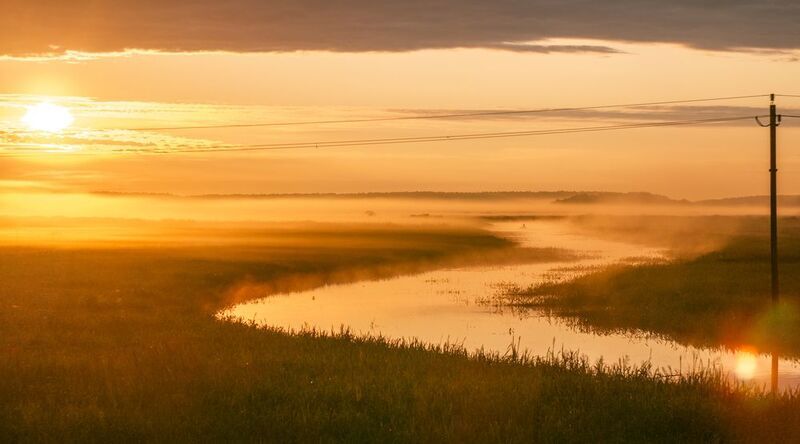 Оранжевый рассвет фото превью