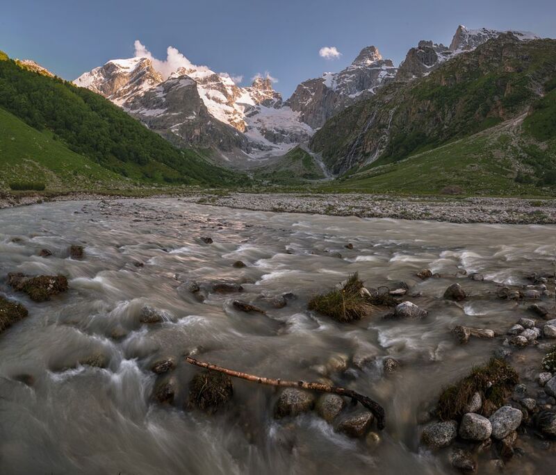 карачаеао черкесия, узункол, долина, кичкинекол, вечер В долине Кичкинекол Узункольский фото превью