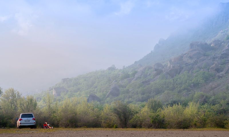 крым, туман, демерджи В уединении фото превью