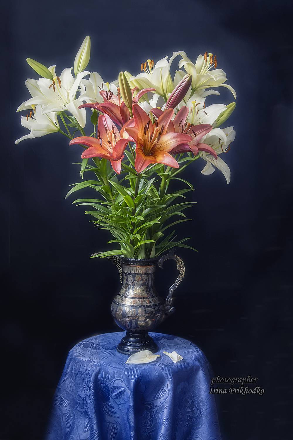 натюрморт, букеты, цветы, лилии, Приходько Ирина