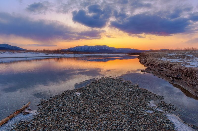 весна, вечер, ррудная Мартовский вечер фото превью