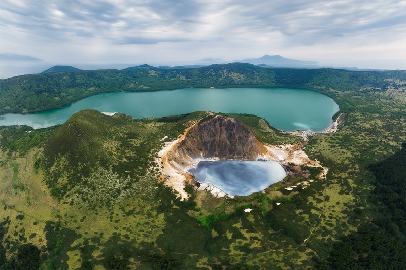 кунашир, сахалин, сахалинская область, курилы, курильские острова, вулкан головнина, вулкан менделеева, кальдера, kuril islands, far east, дальний восток, kunashir, кипящее, горячее, вулкан Вулкан Головнина. Кунашир фото превью