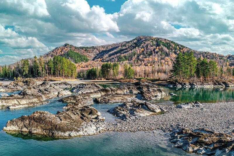 горный алтай, катунь, осень Осенняя Катунь фото превью