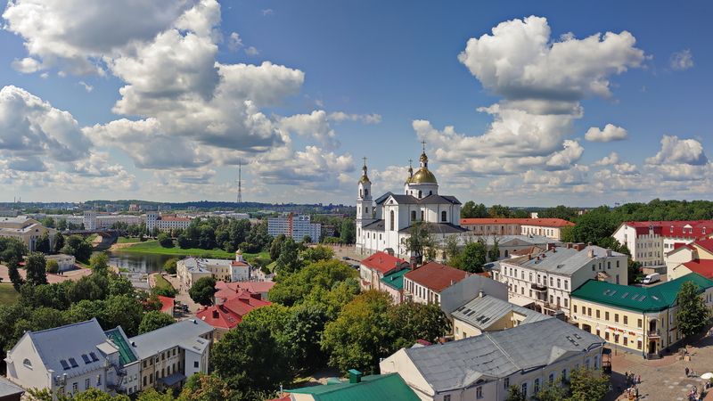 витебск, беларусь, вид с ратуши, панорама Витебск. Панорамный вид с ратуши. фото превью