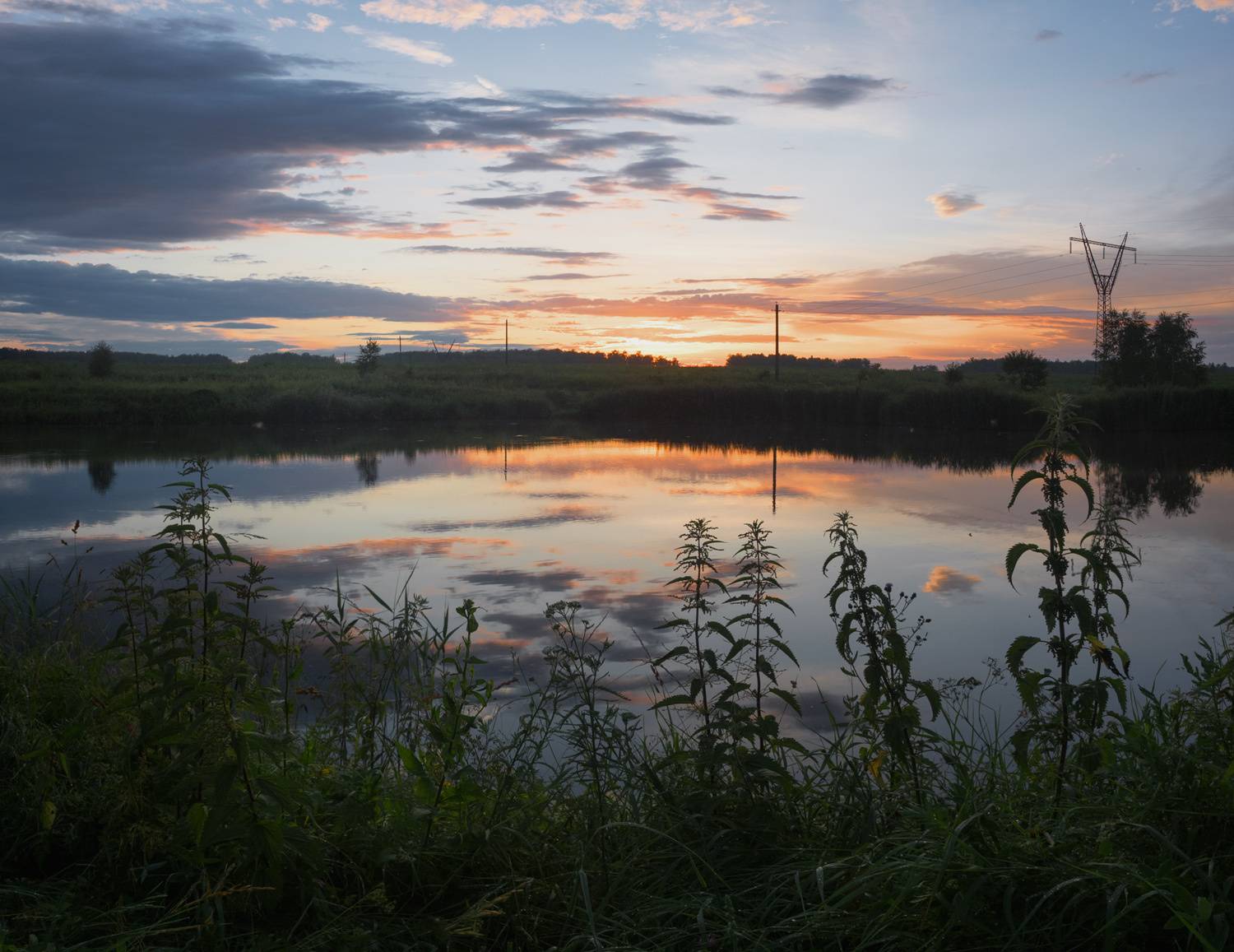 река, свет, вечер, природа, тульская обл., Баранов Олег