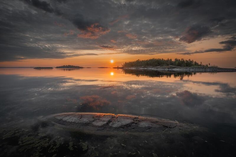 ладожские шхеры, пейзаж, восход  фото превью