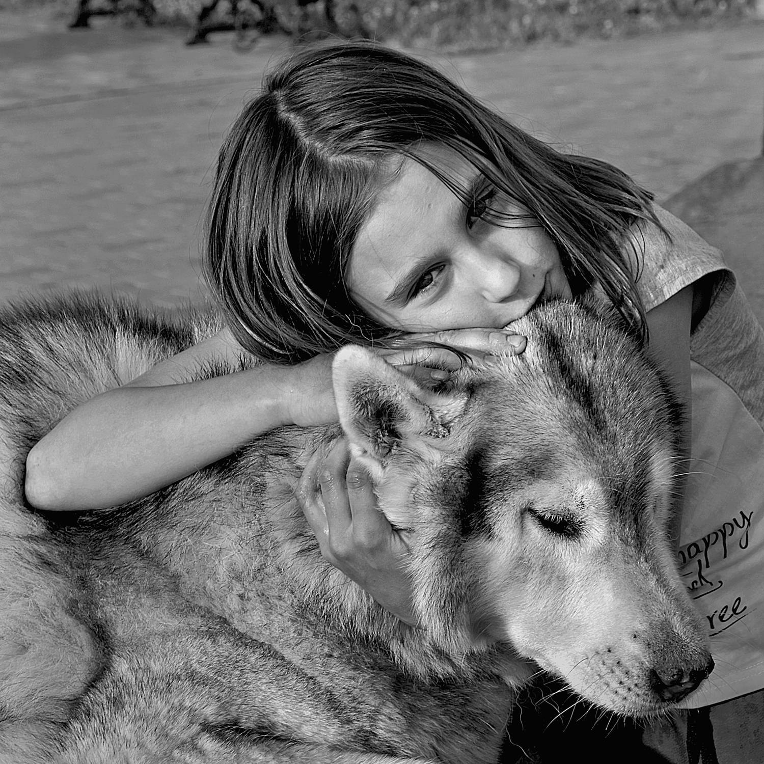 портрет, дети, чб, апатиты, собака, Николай Смоляк