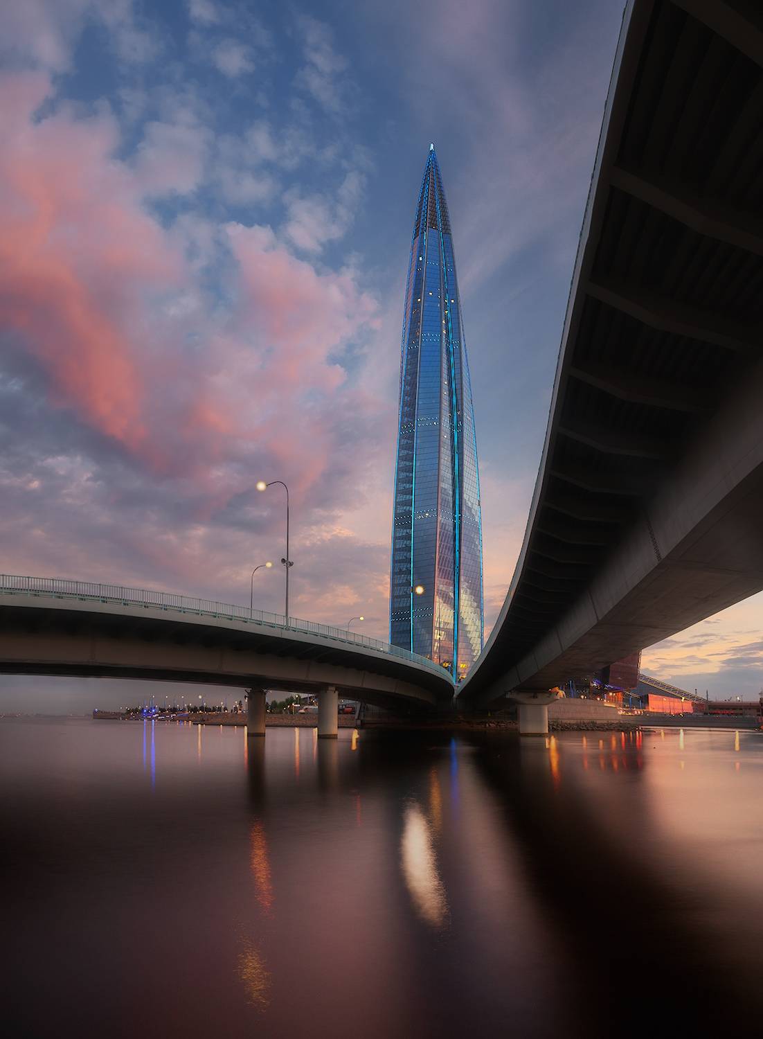 кукурузина, лахта, лахта центр, спб, питер, город, закат, Марголин Алексей