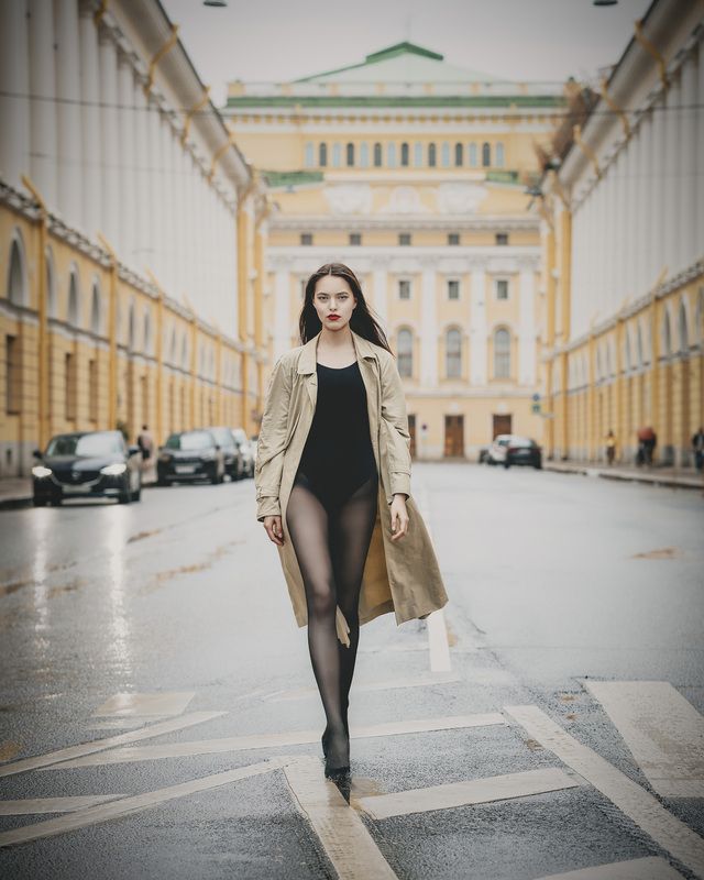 девушка, боди, чулки, каблуки Девушка фото превью