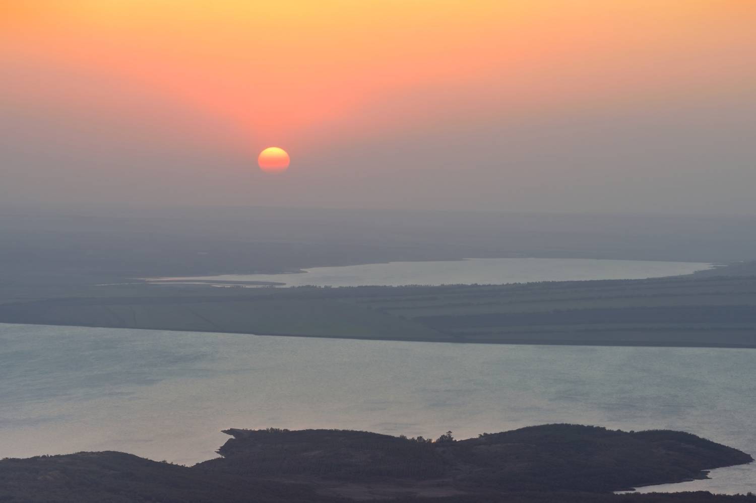 закат озеро небо солнце, Александр Жарников