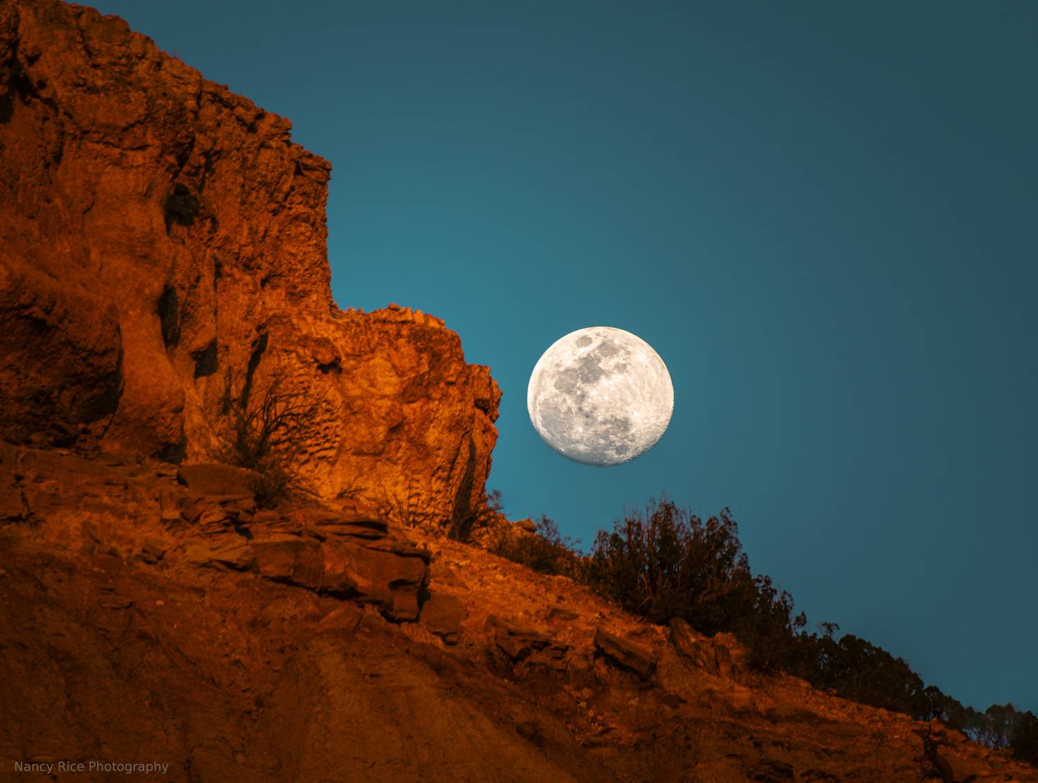 canyon, moon, night, moonrise, palo duro canyon, usa, american, hiking, outdoors, nature, landscape, Nancy Rice