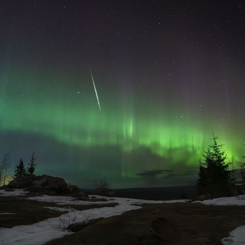 Северное сияние на Белых камнях. фото превью