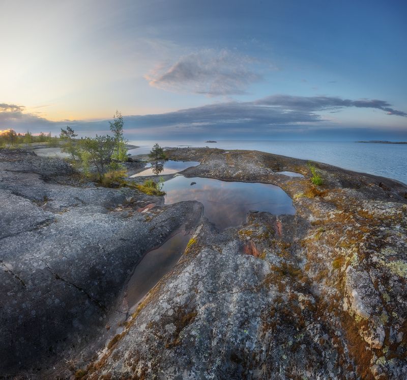 карелия, ладога, шхеры, рассвет *** фото превью