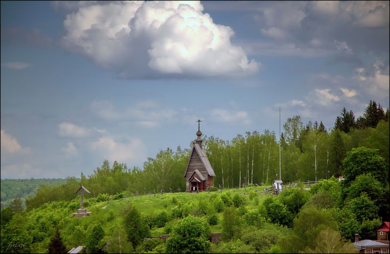город, архитектура, плёс, церковь, храм, православие Плёс  ..  гора Левитана фото превью