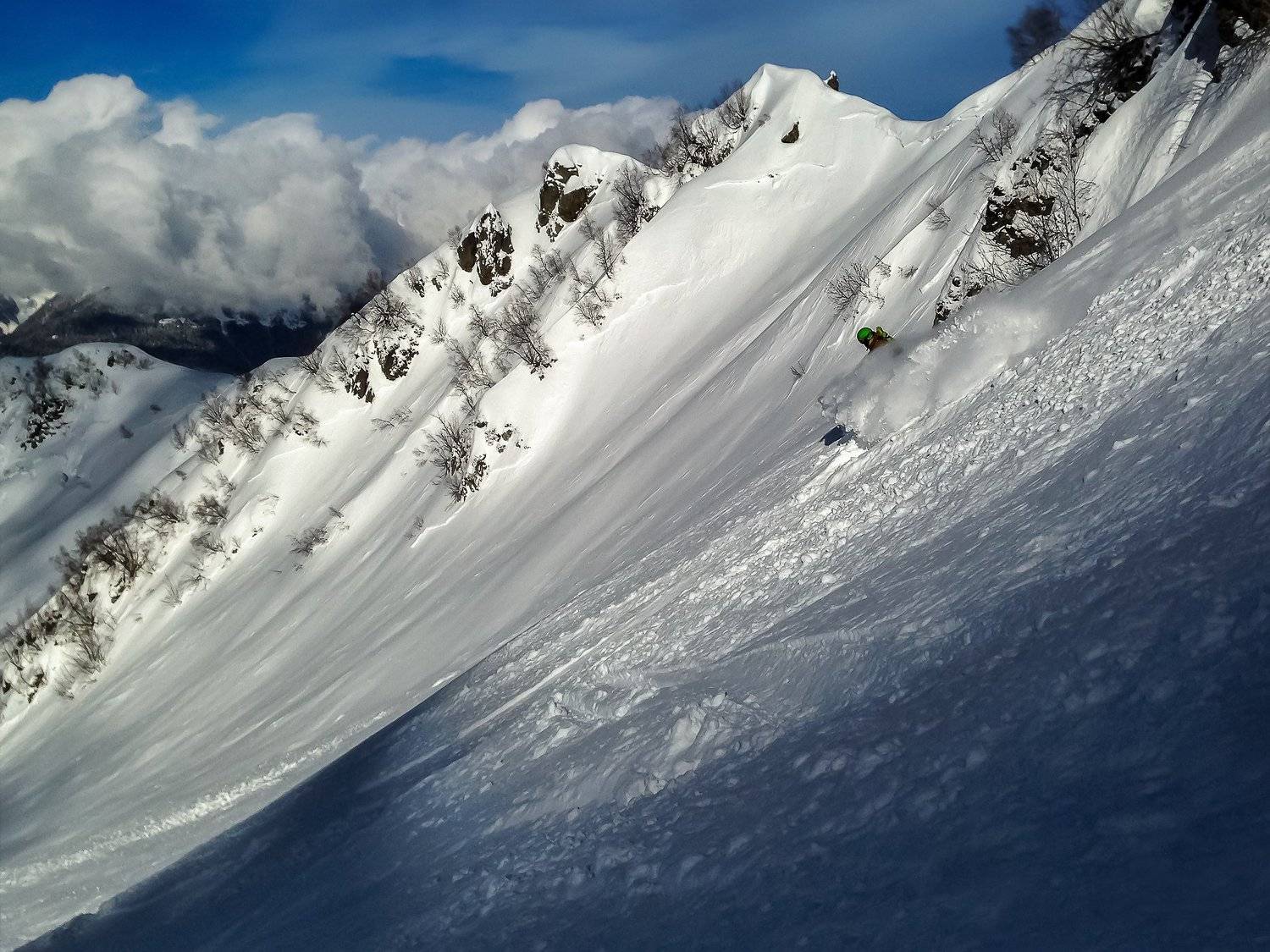 Роза Хутор, Красная Поляна, снег, горы, сноубордист, Дмитрий Лопатин