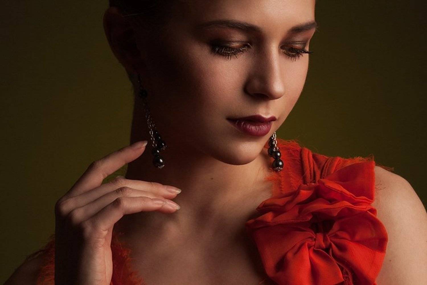 сережки, девушка, модель, портерт, Сотников Иван