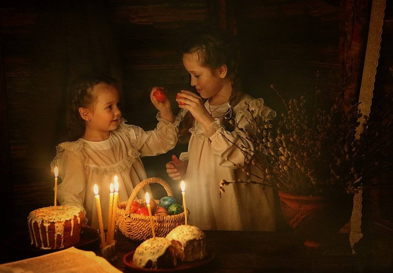 Пасха,яйцо,праздник,кулич,девочка,дети,верба,свеча,счастье, Марина Володько