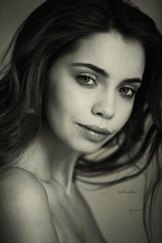 Бьюти, Портрет, Портрет девушки, Сепия Лиза фото превью