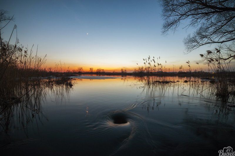 весна, водоворот, моршанск, моршанский район, река, тамбовская область, цна Чёрная дыра фото превью