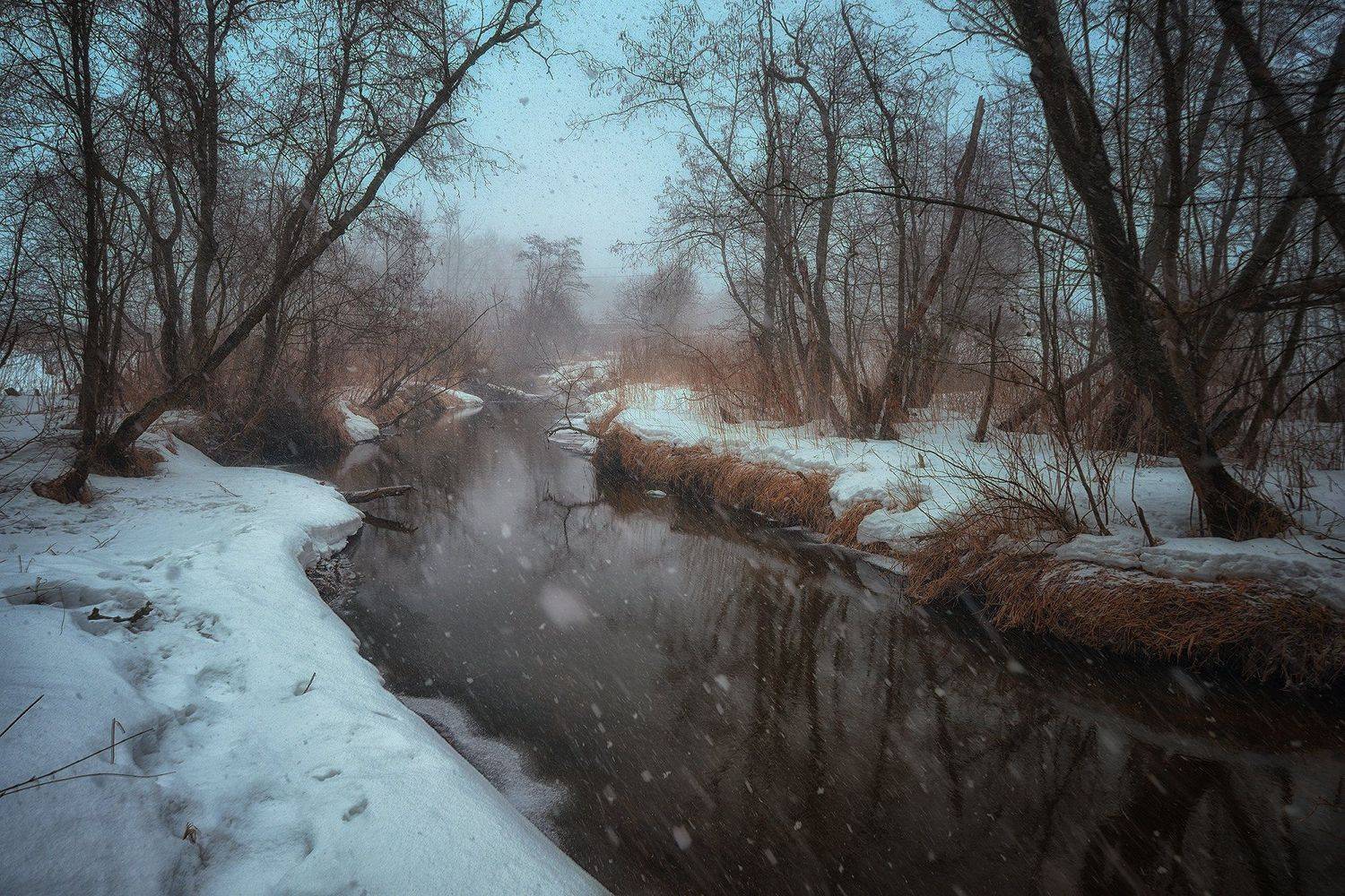 Nikon d600, Метель, Природа, Река, Снег, Алексей Никонов