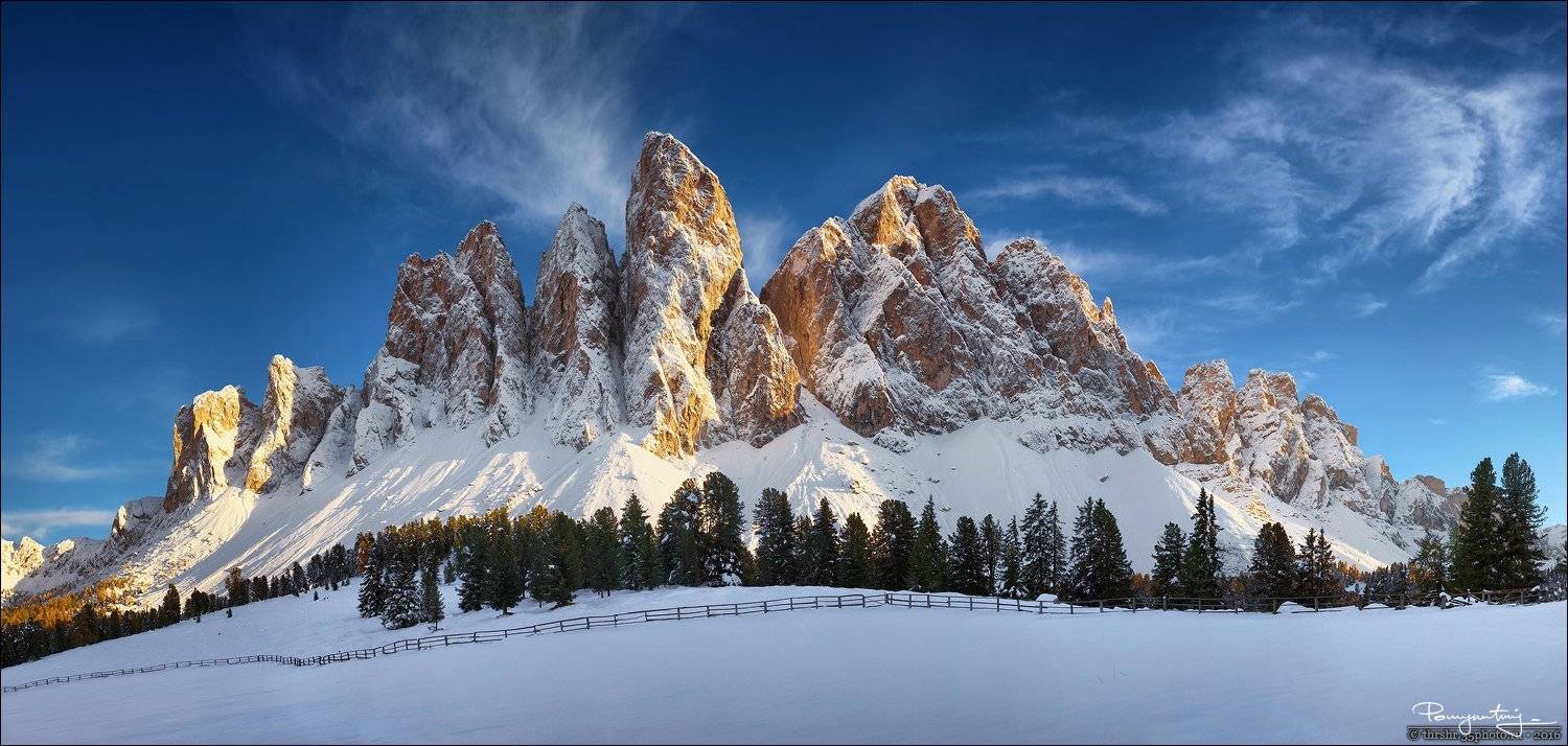 Alps, Dolomites, Geisler, Geislerspitzen, Italy, Mountains, Panorama, Snow, South tyrol, Альпы, Гайслер, Горы, Доломитовые, Италия, Снег, Южный тироль, Andrew Thrasher