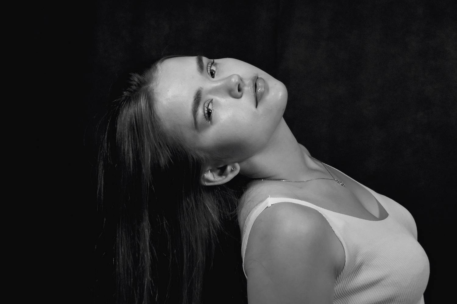 девушка, портрет, глаза, взгляд, чб, апатиты, Николай Смоляк