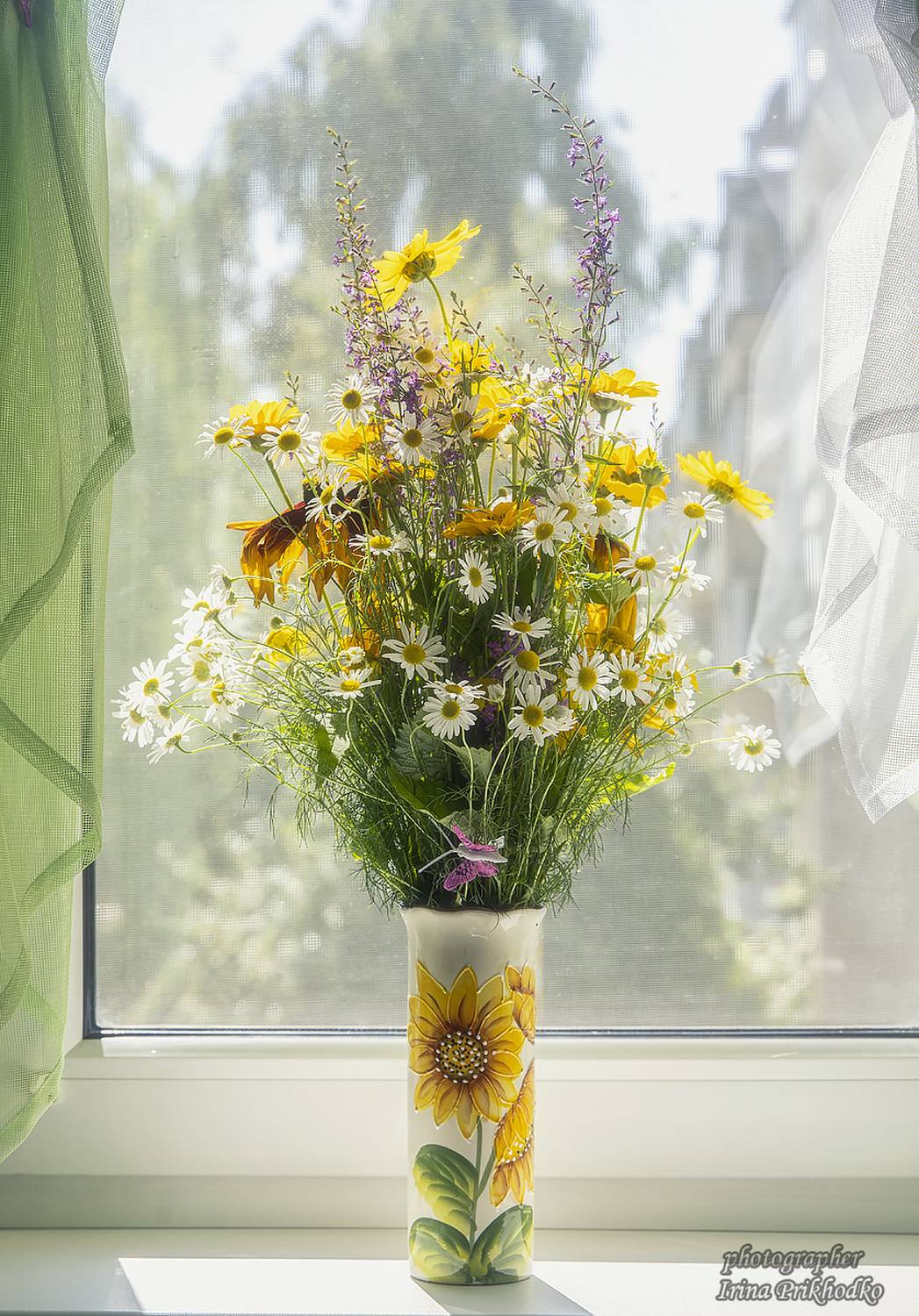 натюрморт, цветы, букеты, лето, Приходько Ирина