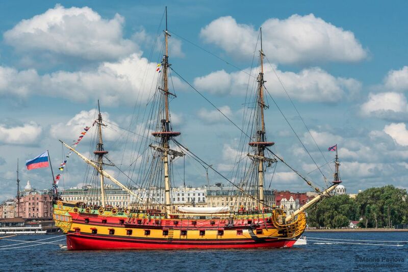 город, архитектура, санкт-петербург, река нева, день вмф россии, парусник полтава, корабли на неве, городской пейзаж Парусник Полтава - символ победы в морской истории российской державы. С Днём ВМФ России! фото превью
