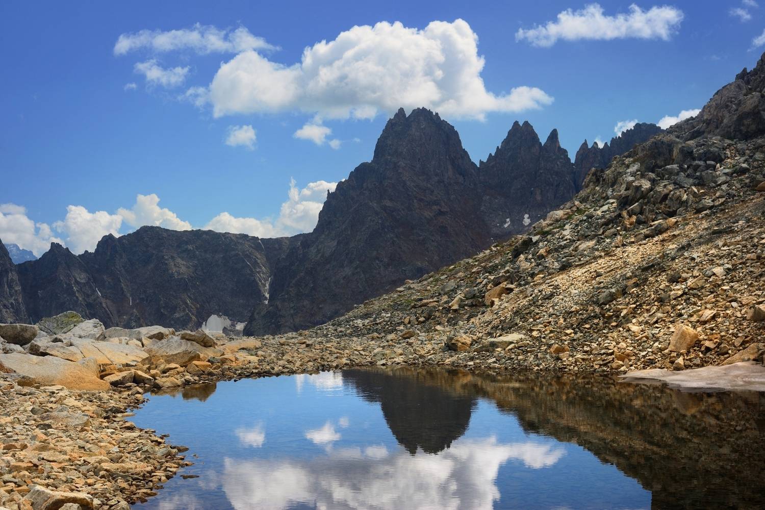 горы лето кавказ озеро, Александр Жарников