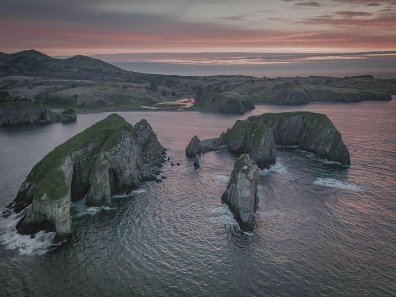 Рассвет в Безымянной бухте, остров Шикотан фото превью