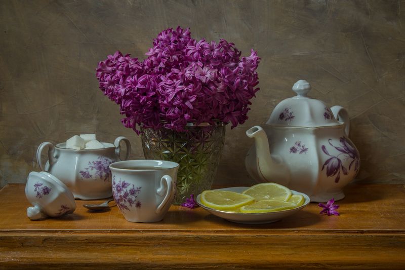 Чай с лимоном. фото превью