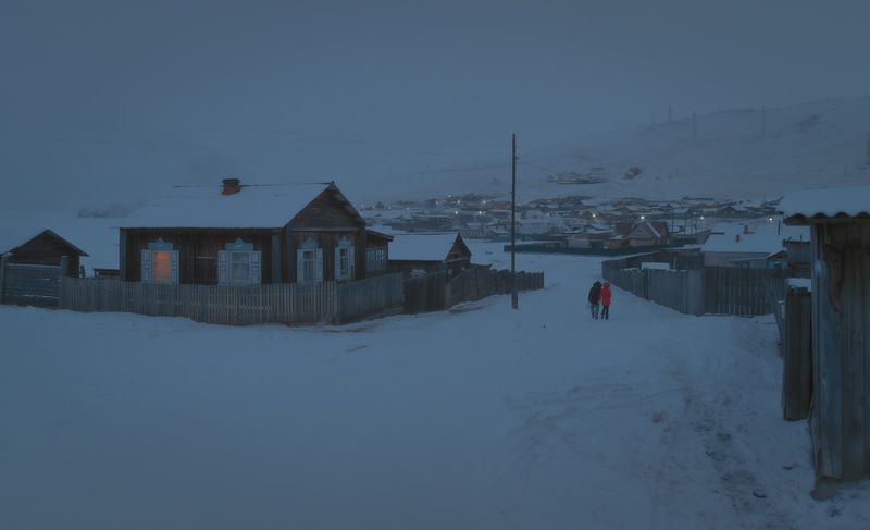 baikal, winter, ice, cold, lake, landscape, frozen, twilight, В магазин. фото превью