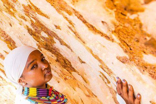 Marafa Hells Kitchen Outdoors On Locations Portraits Painted Soil Wall Clay In Kenya East Africa