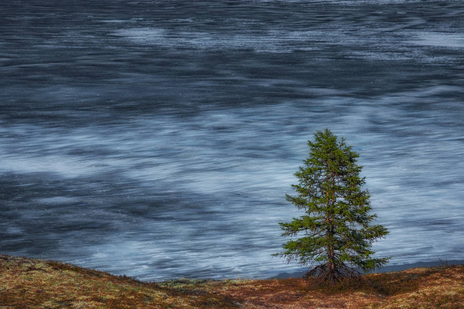 Озеро_Момонтай, пейзажи_Колымы, Магаданская_ область, июньский_лёд, вечер, закат, Шишкин Дмитрий