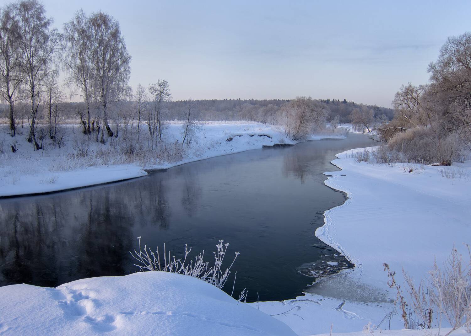 река истра, река малая истра, слияние, мороз, Медведев Александр